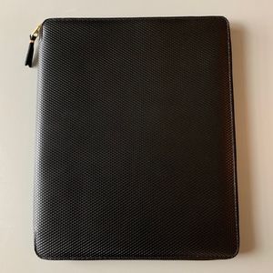 Comme des Garçons Black Leather Folio Wallet NEW